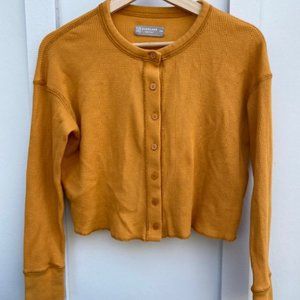 Organic Cotton Waffle Cardigan
